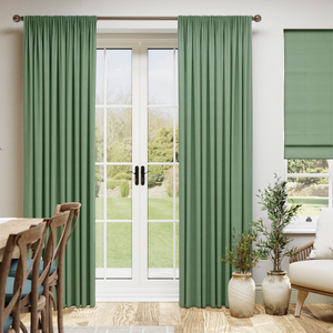 Shima Faux Silk, Fern - Made to Measure Curtains