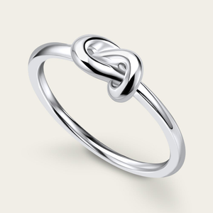 Portrait Muse Silver Love Knot Ring