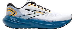 Brooks Mens Glycerin 21 - White/Sapphire/Orange - Neutral