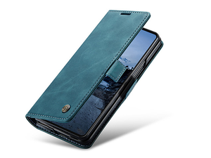 CaseMe Synthetic Leather Wallet Case with Stand for Galaxy Z Fold7 - Teal