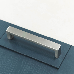 Brushed Nickel Square Block Cabinet Handle with 160mm Centres