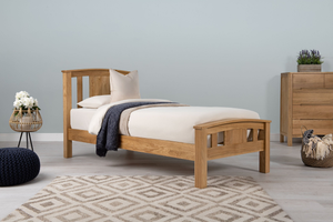 Royal Ascot Solid Natural Oak Bed Frame - 3ft Single