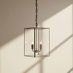 Soho Lighting Langdon Lantern Pendant Light Small Blackened Brass
