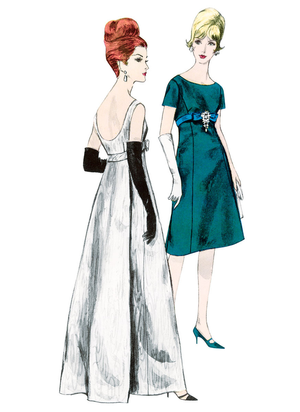 Patron de robe vintage - Vogue 1965