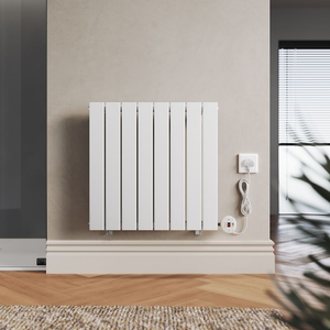 ELEGANT White Smart Electric Radiator with Wi-Fi Thermostat-600W-600x604mm