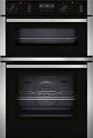 Neff U2ACH7AN7B N50 Built-In Electric Double Oven with Pyrolytic Cleaning - Stainless Steel