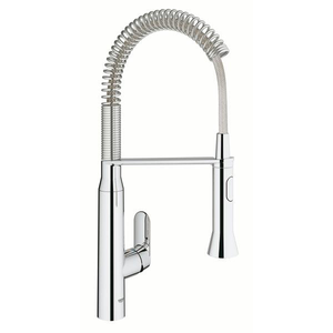 Grohe K7 Single Lever Swivel U Spout 140 Kitchen Mixer Tap with Pull-Out Spray | Chrome | WSL PI