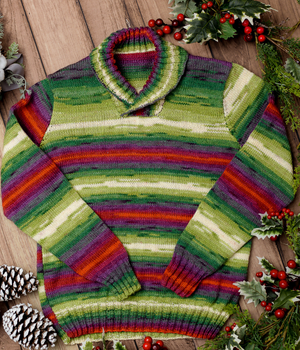 Vintage Mens Shawl Collar Jumper in Christmas Classics Tidings & Twists