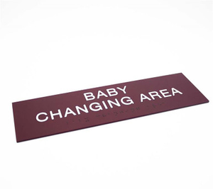 Baby Changing Area ADA Braille Sign