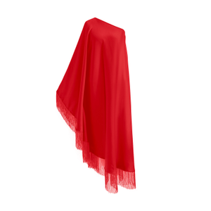 Red Fringe Off Shoulder  Midi Dress (XXL)