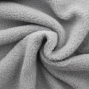 Tissu fourrure bouclette Teddy - Gris argent