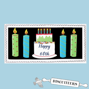 Biscuiteers Hand-Iced Happy 60th Birthday Surprise Biscuits