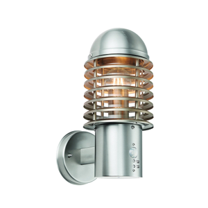 72381 Louvre PIR Outdoor Wall Light Brushed Stainless Steel (S)