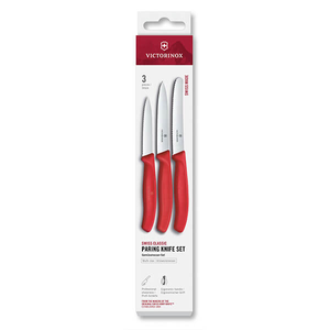 Victorinox Swiss Classic Red 3 Piece Paring Knife Box Set