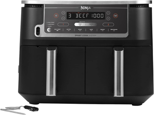 Ninja AF451UK Dual Zone Air Fryer Smart 9.5L 2 Drawers 6 Functions 2470W Black