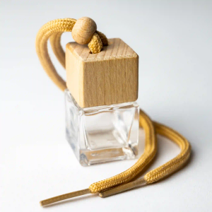 Clear Hanging Car Diffuser with Wooden Lid- Bag of 10