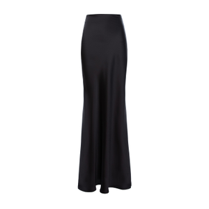 Black Maxi Skirt Ruffle (M)