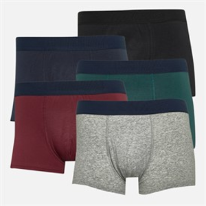 Onfire Mens Five Pack Boxer Shorts Multi Navy