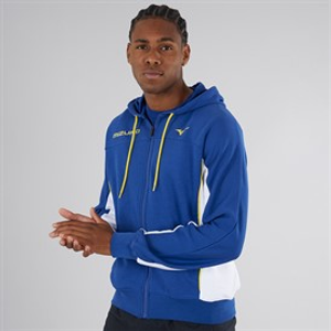 Mizuno Mens Athletics Full Zip Hoodie Bellwether Blue
