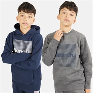 Bench Boys Crowed Two Pack Sweatshirt And Hoodie Dark Grey Marl/Navy
