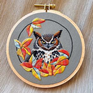 Kit broderie - Great Horned Owl