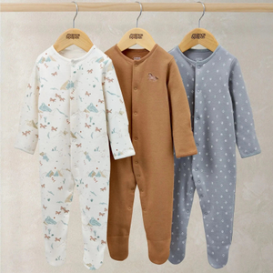 Mamas & Papas Rodeo Cards & Horse Sleepsuits - Pack of 3