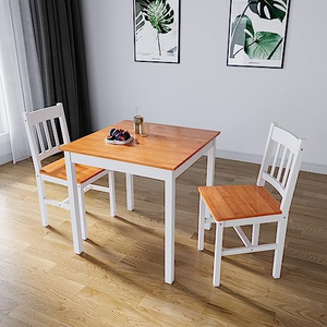 ELEGANT Solid Wooden Dining Table and 2 Chairs Set Dining Kitchen Furniture Honey Natural Pine