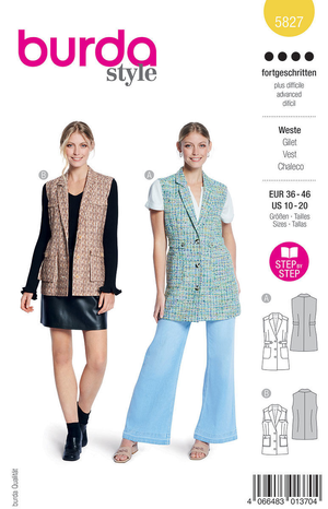 Patron de veste - Burda 5827