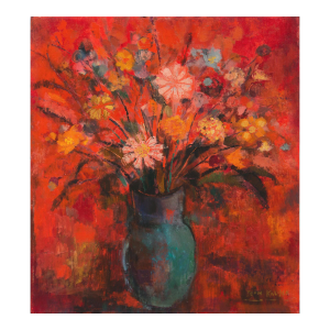 'Still Life, Coral and Jade' by Jean Kalisch, San Francisco Woman Artist, Tokyo, Calligraphy