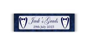 Personalised Navy Grads Banner