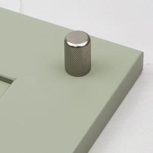 Nickel Knurled Cylinder Knob