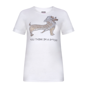 Rhinestone Sausage Dog T-Shirt (M)