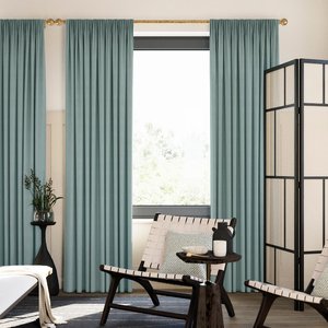 Shima Faux Silk, Azure - Made to Measure Curtains