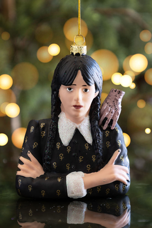 Wednesday-Inspired Christmas Tree Decoration