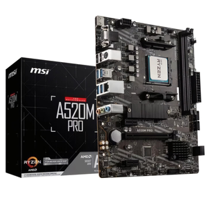 MSI A520M PRO, AMD AM4 Motherboard CPU Bundle