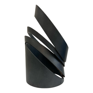 Dan Howachyn, 1997, “Off Center,” Vintage Steel Sculpture, Monogram Signature