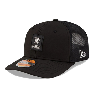 Las Vegas Raiders NFL Sideline 2025 Black 9SEVENTY Trucker Stretch Snap Adjustable Cap