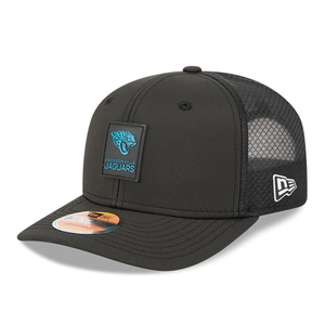 Jacksonville Jaguars NFL Sideline 2025 Black 9SEVENTY Trucker Stretch Snap Adjustable Cap