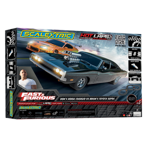 Scalextric C1458M Fast and Furious Hot Laps Charger vs Supra Slot Car Race Set