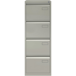 Bisley Filing Cabinet 4 Drawers Lockable 470 x 622 x 1,312 mm Grey