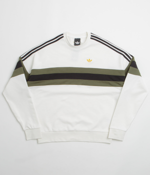 Adidas OG Crewneck Sweatshirt - Core White / Olive Strata / Black