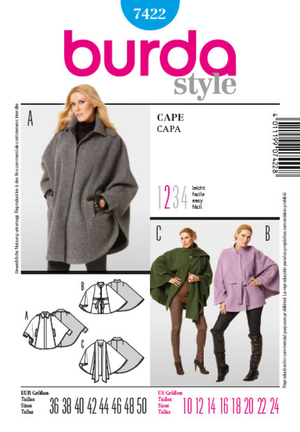 Patron de cape - Burda 7422