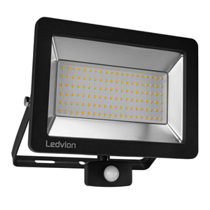 LED Fluter mit Sensor 100W - Osram LED Chips - 6500K - Schnellanschluss