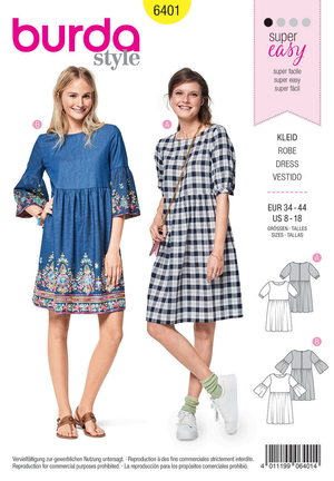 Patron de robe - Burda 6401