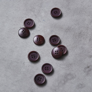 Bouton corozo bord arrondi - Bordeaux