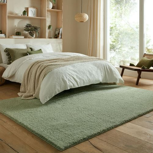 FLUFFY WASHABLE SAGE 120x170cm Rug