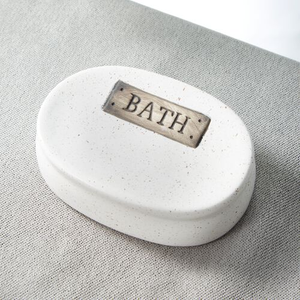 Rustic Ceramic Soap Dish - White