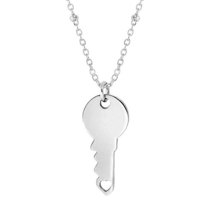 Stainless Steel Key Engravable Necklace