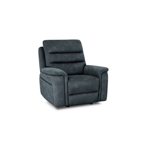 Jarrod Power Recliner Armchair with Adjustable Power Headrest and Lumbar Support in Dexter Shadow Fabric