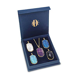 Genuine Gemstone Nature's Artistry Pendant Necklace Set